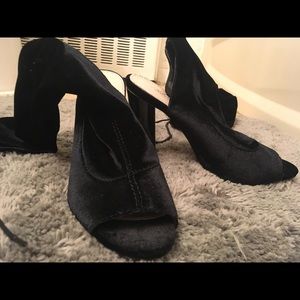 black over the knee heels